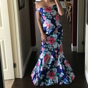 Long Formal/Prom Dress (Floral, with mermaid tail)
